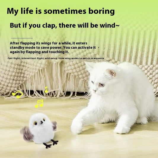 Gravity Flutter Small Fat Cat Self-Hi Relieving Stuffy Toy Simulation Bird