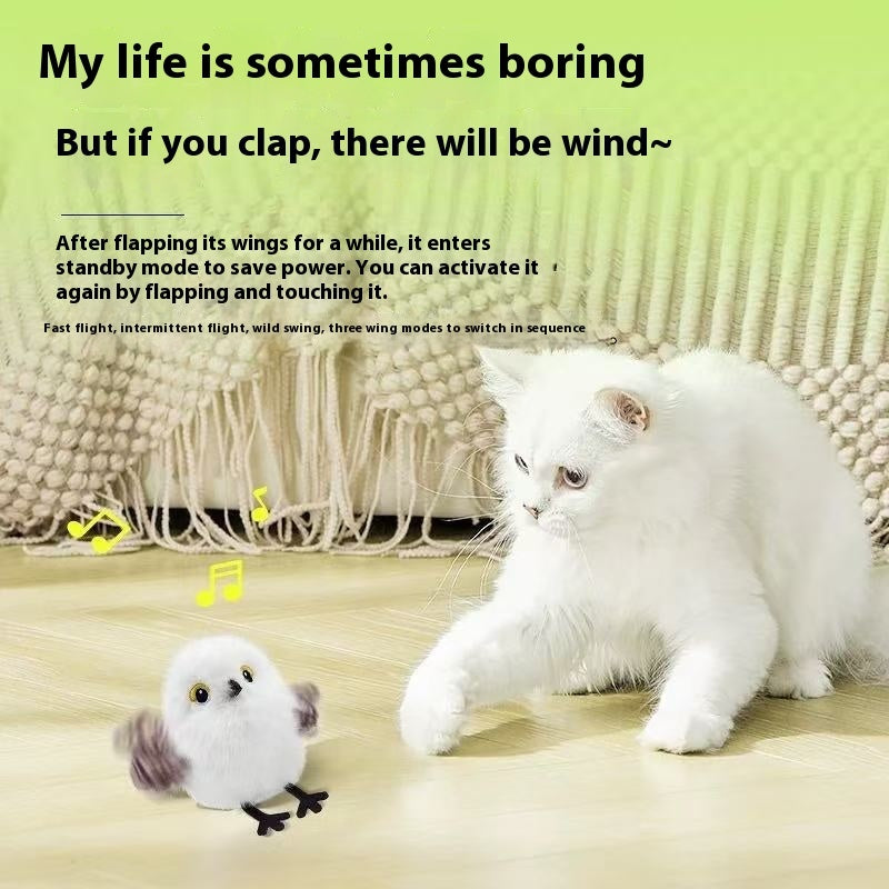 Gravity Flutter Small Fat Cat Self-Hi Relieving Stuffy Toy Simulation Bird